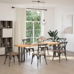 vidaXL Picioare de masă consolă în formă de T, 2 buc., antracit, 38x25x(72-73) cm, oțel