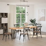 vidaXL Picioare de masă consolă în formă de T, 2 buc., negru, 38x25x(72-73) cm, oțel vidaXL Picioare de masă consolă în formă de T, 2 buc., negru, 38x25x(72-73) cm, oțel