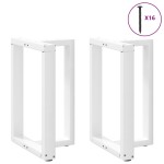 vidaXL Picioare de masă în formă de T, 2 buc., alb, 50x35x(72-73) cm, oțel