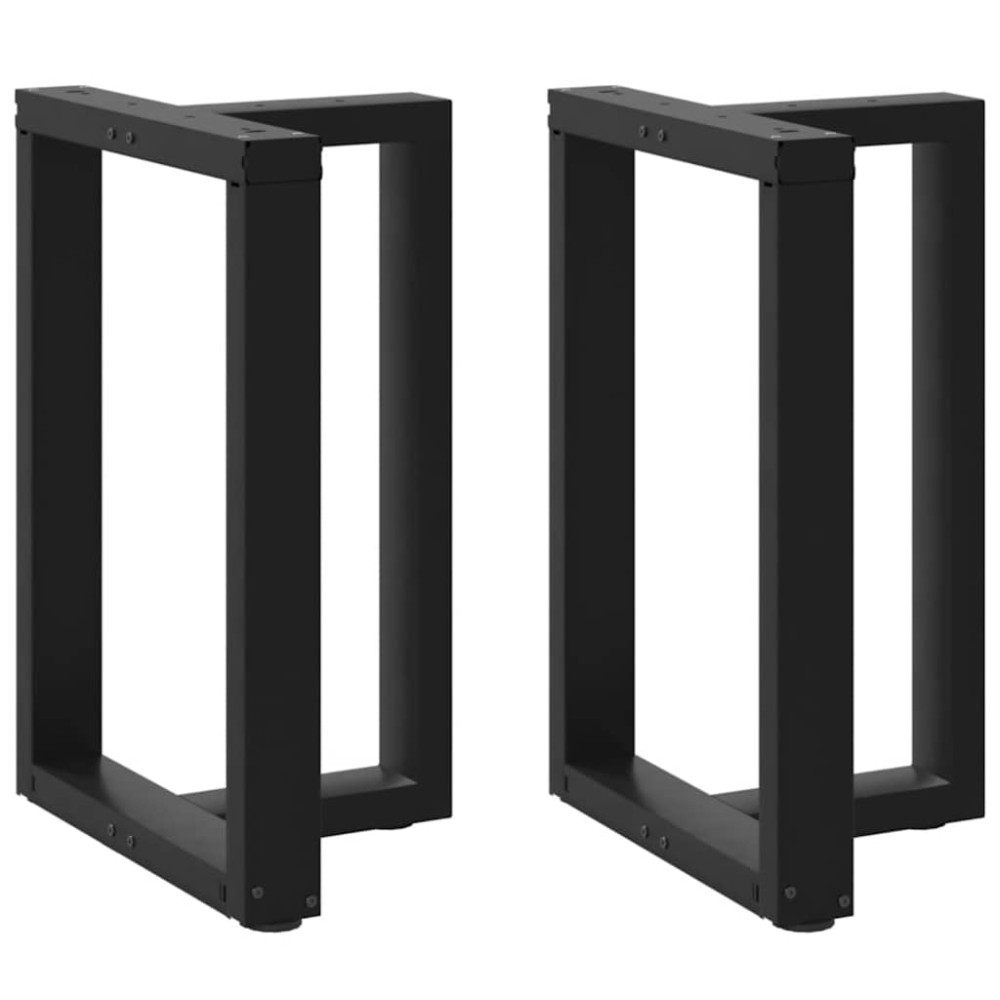 vidaXL Picioare de masă în formă de T, 2 buc., negru, 60x35x(72-73) cm, oțel