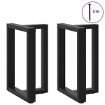 vidaXL Picioare de masă în formă de T, 2 buc., negru, 60x35x(72-73) cm, oțel vidaXL Picioare de masă în formă de T, 2 buc., negru, 60x35x(72-73) cm, oțel