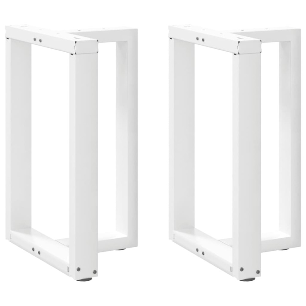 vidaXL Picioare de masă în formă de T, 2 buc., alb, 60x35x(72-73) cm, oțel