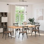 vidaXL Picioare de masă în formă de T, 2 buc., alb, 70x35x(72-73) cm, oțel vidaXL Picioare de masă în formă de T, 2 buc., alb, 70x35x(72-73) cm, oțel