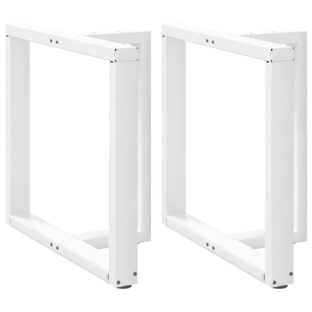 vidaXL Picioare de masă în formă de T, 2 buc., alb, 70x35x(72-73) cm, oțel