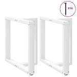 vidaXL Picioare de masă în formă de T, 2 buc., alb, 70x35x(72-73) cm, oțel vidaXL Picioare de masă în formă de T, 2 buc., alb, 70x35x(72-73) cm, oțel
