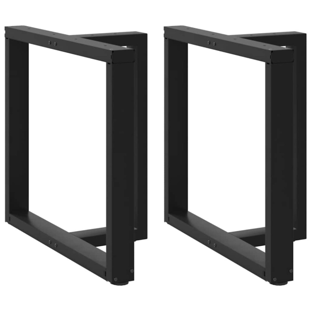 vidaXL Picioare de masă în formă de T, 2 buc., negru, 80x35x(72-73) cm, oțel