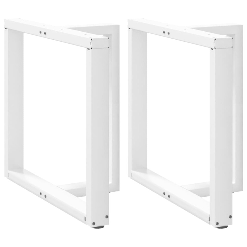 vidaXL Picioare de masă în formă de T, 2 buc., alb, 80x35x(72-73) cm, oțel
