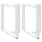 vidaXL Picioare de masă în formă de T, 2 buc., alb, 80x35x(72-73) cm, oțel vidaXL Picioare de masă în formă de T, 2 buc., alb, 80x35x(72-73) cm, oțel