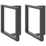 vidaXL Picioare de masă în formă de T, 2 buc., antracit, 80x35x(72-73) cm, oțel