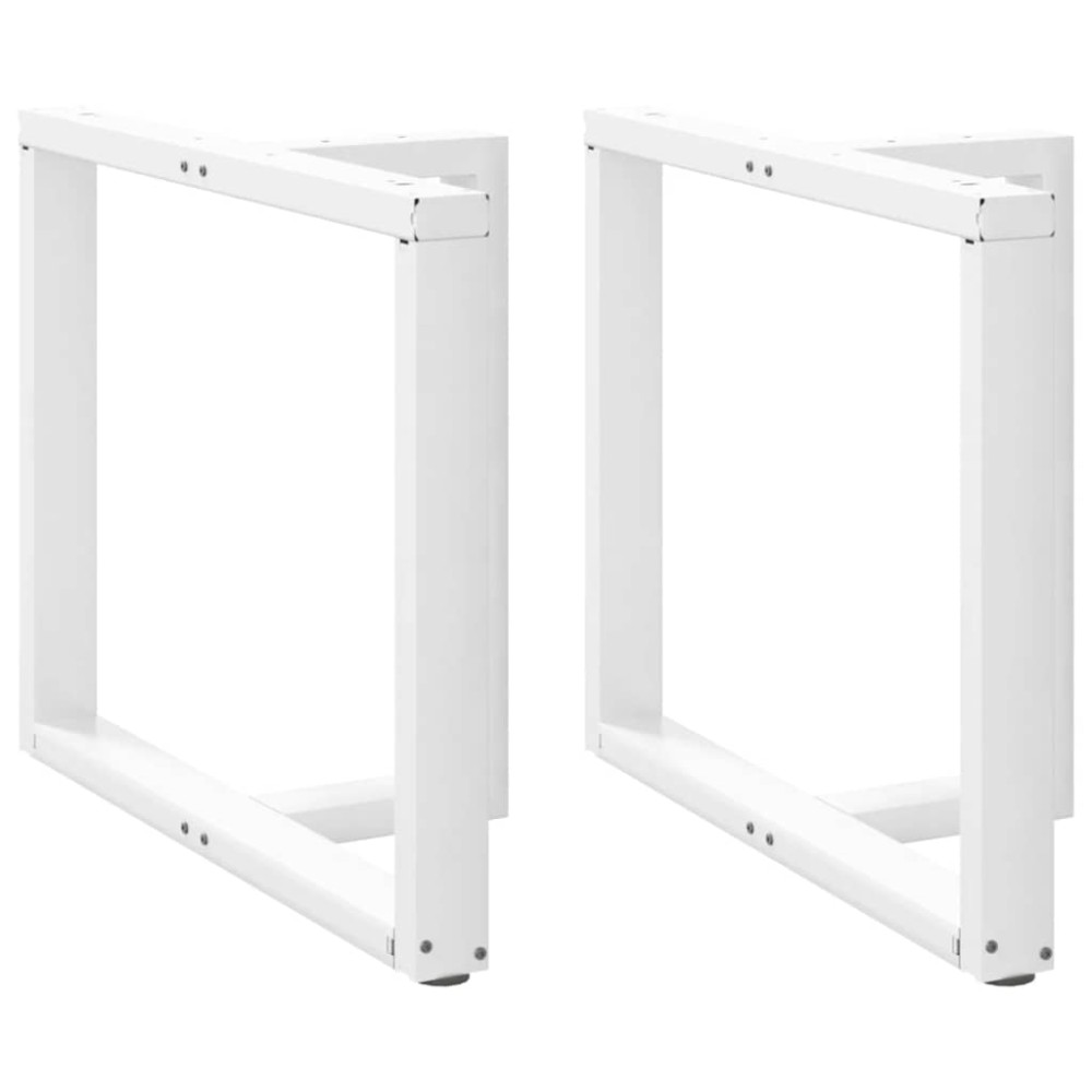 vidaXL Picioare de masă în formă de T, 2 buc., alb, 100x35x(72-73) cm, oțel