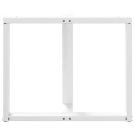 vidaXL Picioare de masă în formă de T, 2 buc., alb, 100x35x(72-73) cm, oțel