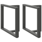 vidaXL Picioare de masă în formă de T, 2 buc., antracit, 100x35x(72-73) cm, oțel vidaXL Picioare de masă în formă de T, 2 buc., antracit, 100x35x(72-73) cm, oțel