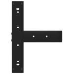 vidaXL Picioare de masă de bar în formă de T, 2 buc., negru, 40x35x(90-91) cm, oțel