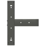 vidaXL Picioare de masă de bar în formă de T, 2 buc., antracit, 40x35x(90-91) cm, oțel