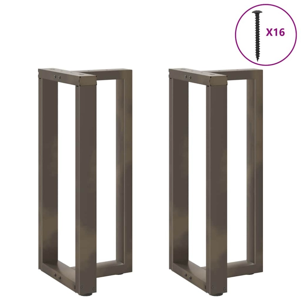 vidaXL Picioare de masă de bar în formă de T, 2 buc., negru, 40x35x(90-91) cm, oțel