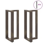 vidaXL Picioare de masă de bar în formă de T, 2 buc., negru, 40x35x(90-91) cm, oțel