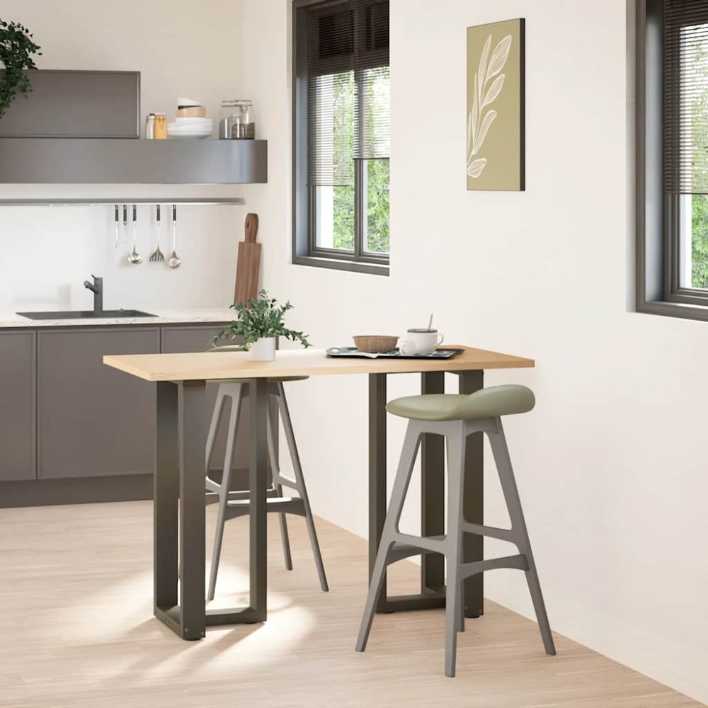 vidaXL Picioare de masă de bar în formă de T, 2 buc., negru, 40x35x(90-91) cm, oțel