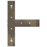 vidaXL Picioare de masă de bar în formă de T, 2 buc., negru, 40x35x(90-91) cm, oțel