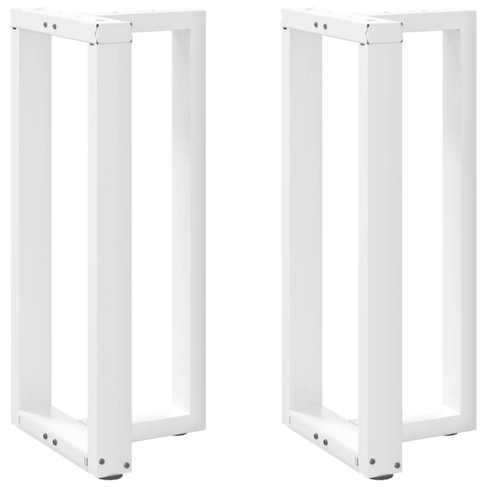 vidaXL Picioare de masă de bar în formă de T, 2 buc., alb, 50x35x(90-91) cm, oțel