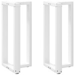 vidaXL Picioare de masă de bar în formă de T, 2 buc., alb, 50x35x(90-91) cm, oțel