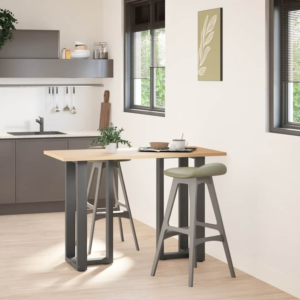 vidaXL Picioare de masă de bar în formă de T, 2 buc., antracit, 50x35x(90-91) cm, oțel