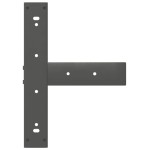 vidaXL Picioare de masă de bar în formă de T, 2 buc., antracit, 50x35x(90-91) cm, oțel