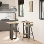 vidaXL Picioare de masă de bar în formă de T, 2 buc., negru, 50x35x(90-91) cm, oțel vidaXL Picioare de masă de bar în formă de T, 2 buc., negru, 50x35x(90-91) cm, oțel
