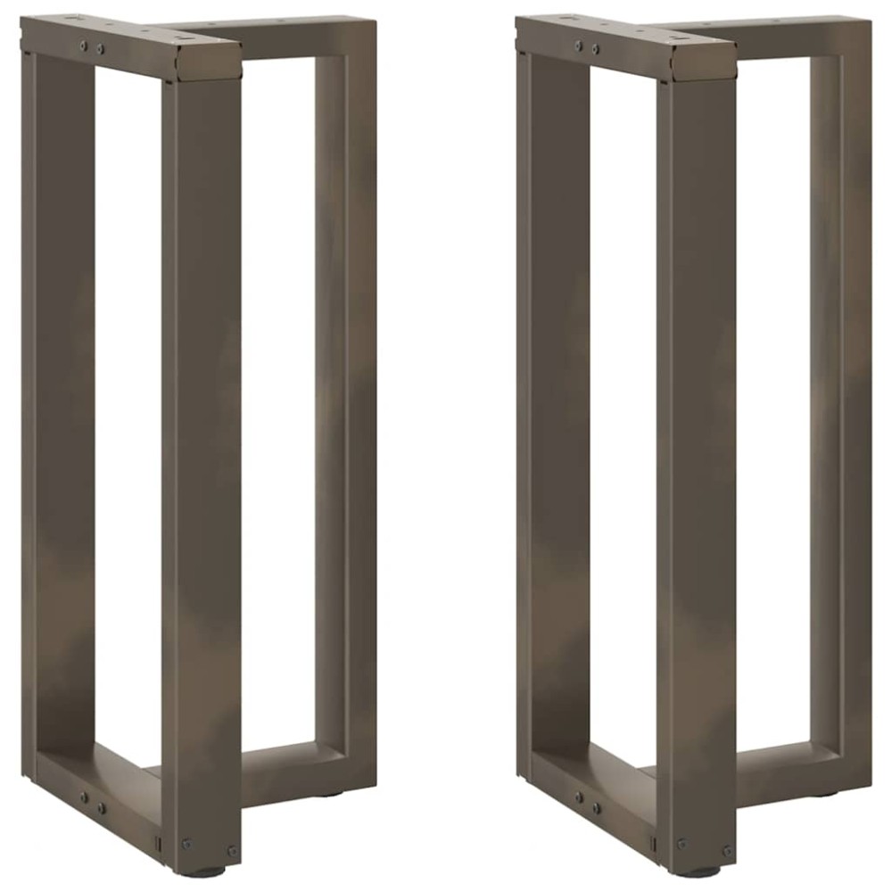 vidaXL Picioare de masă de bar în formă de T, 2 buc., negru, 50x35x(90-91) cm, oțel