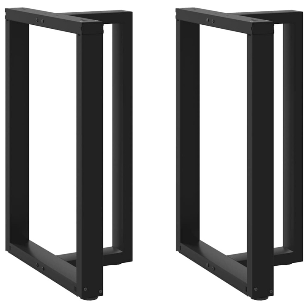 vidaXL Picioare de masă de bar în formă de T, 2 buc., negru, 60x35x(90-91) cm, oțel