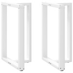 vidaXL Picioare de masă de bar în formă de T, 2 buc., alb, 60x35x(90-91) cm, oțel vidaXL Picioare de masă de bar în formă de T, 2 buc., alb, 60x35x(90-91) cm, oțel