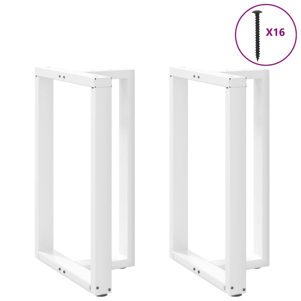 vidaXL Picioare de masă de bar în formă de T, 2 buc., alb, 60x35x(90-91) cm, oțel