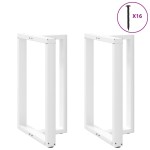vidaXL Picioare de masă de bar în formă de T, 2 buc., alb, 60x35x(90-91) cm, oțel vidaXL Picioare de masă de bar în formă de T, 2 buc., alb, 60x35x(90-91) cm, oțel