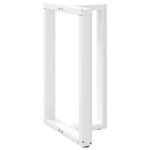 vidaXL Picioare de masă de bar în formă de T, 2 buc., alb, 60x35x(90-91) cm, oțel vidaXL Picioare de masă de bar în formă de T, 2 buc., alb, 60x35x(90-91) cm, oțel