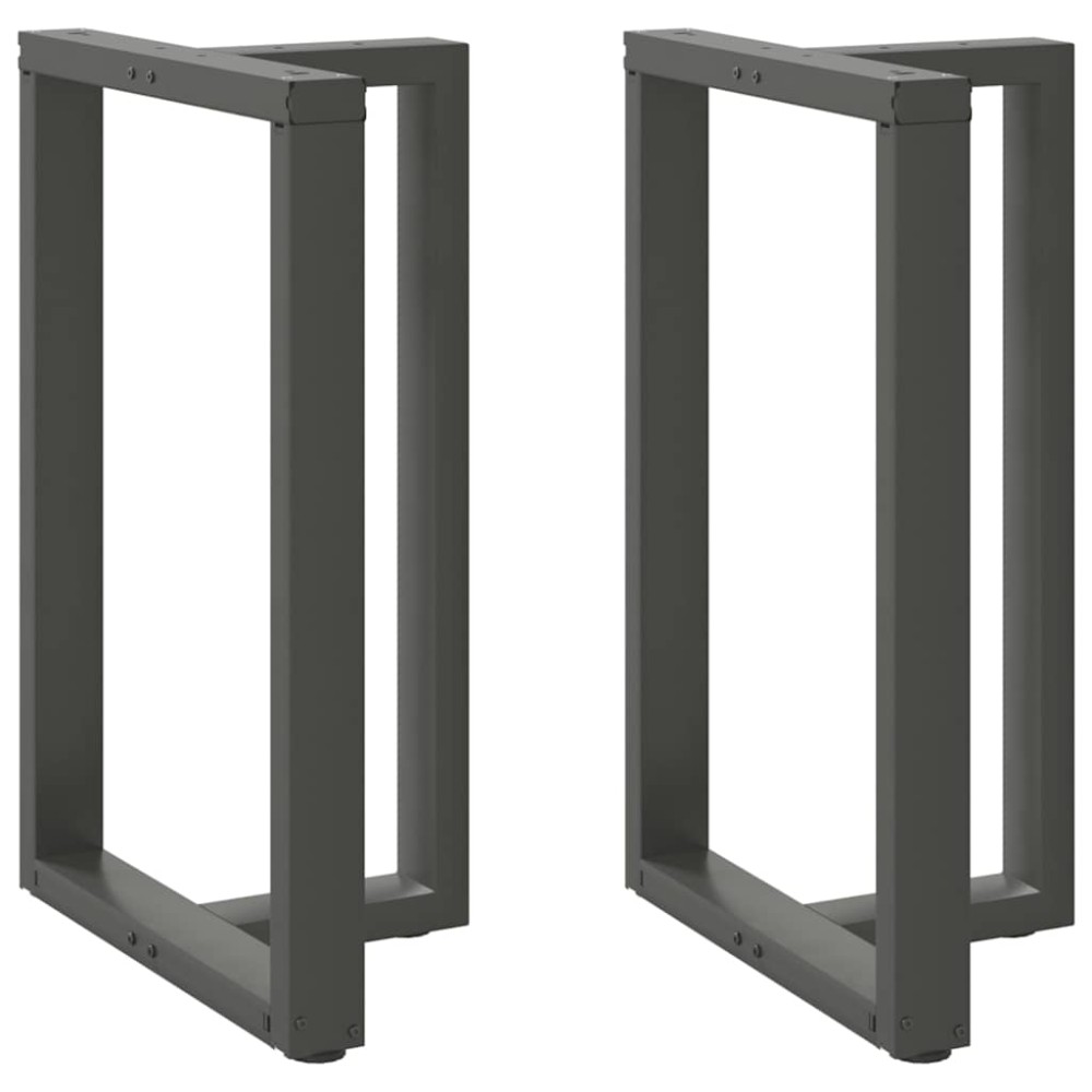 vidaXL Picioare de masă de bar în formă de T, 2 buc., antracit, 60x35x(90-91) cm, oțel