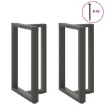 vidaXL Picioare de masă de bar în formă de T, 2 buc., antracit, 60x35x(90-91) cm, oțel vidaXL Picioare de masă de bar în formă de T, 2 buc., antracit, 60x35x(90-91) cm, oțel