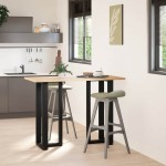 vidaXL Picioare de masă de bar în formă de T, 2 buc., negru, 40x35x(100-101) cm, oțel vidaXL Picioare de masă de bar în formă de T, 2 buc., negru, 40x35x(100-101) cm, oțel