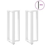 vidaXL Picioare de masă de bar în formă de T, 2 buc., alb, 40x35x(100-101) cm, oțel vidaXL Picioare de masă de bar în formă de T, 2 buc., alb, 40x35x(100-101) cm, oțel
