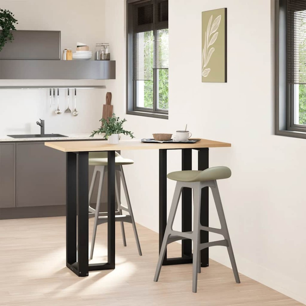 vidaXL Picioare de masă de bar în formă de T, 2 buc., negru, 50x35x(100-101) cm, oțel
