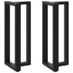 vidaXL Picioare de masă de bar în formă de T, 2 buc., negru, 50x35x(100-101) cm, oțel vidaXL Picioare de masă de bar în formă de T, 2 buc., negru, 50x35x(100-101) cm, oțel