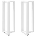vidaXL Picioare de masă de bar în formă de T, 2 buc., alb, 50x35x(100-101) cm, oțel