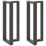 vidaXL Picioare de masă de bar în formă de T, 2 buc., antracit, 50x35x(100-101) cm, oțel vidaXL Picioare de masă de bar în formă de T, 2 buc., antracit, 50x35x(100-101) cm, oțel
