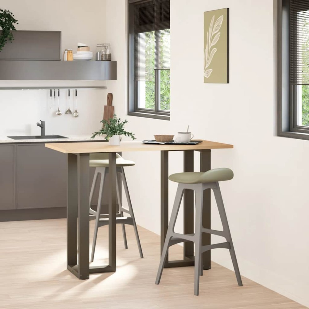 vidaXL Picioare de masă de bar în formă de T, 2 buc., negru, 50x35x(100-101) cm, oțel