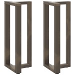 vidaXL Picioare de masă de bar în formă de T, 2 buc., negru, 50x35x(100-101) cm, oțel vidaXL Picioare de masă de bar în formă de T, 2 buc., negru, 50x35x(100-101) cm, oțel