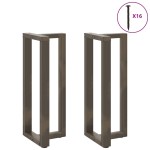 vidaXL Picioare de masă de bar în formă de T, 2 buc., negru, 50x35x(100-101) cm, oțel vidaXL Picioare de masă de bar în formă de T, 2 buc., negru, 50x35x(100-101) cm, oțel