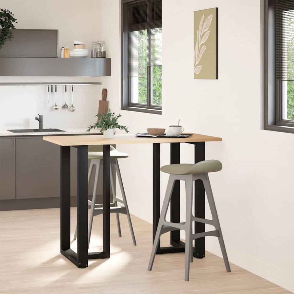 vidaXL Picioare de masă de bar în formă de T, 2 buc., negru, 60x35x(100-101) cm, oțel