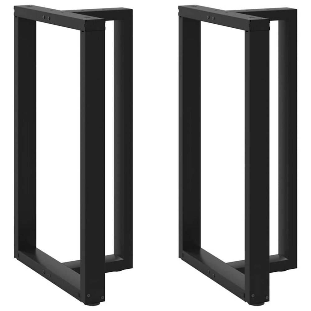 vidaXL Picioare de masă de bar în formă de T, 2 buc., negru, 60x35x(100-101) cm, oțel