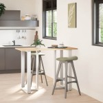 vidaXL Picioare de masă de bar în formă de T, 2 buc., alb, 60x35x(100-101) cm, oțel vidaXL Picioare de masă de bar în formă de T, 2 buc., alb, 60x35x(100-101) cm, oțel