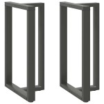 vidaXL Picioare de masă de bar în formă de T, 2 buc., antracit, 60x35x(100-101) cm, oțel vidaXL Picioare de masă de bar în formă de T, 2 buc., antracit, 60x35x(100-101) cm, oțel