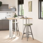 vidaXL Picioare de masă de bar în formă de T, 2 buc., alb, 40x35x(110-111) cm, oțel vidaXL Picioare de masă de bar în formă de T, 2 buc., alb, 40x35x(110-111) cm, oțel