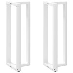 vidaXL Picioare de masă de bar în formă de T, 2 buc., alb, 40x35x(110-111) cm, oțel vidaXL Picioare de masă de bar în formă de T, 2 buc., alb, 40x35x(110-111) cm, oțel